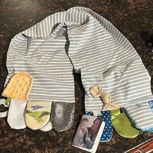 Demdaco Striped Multi-Color Baby Activity Scarf